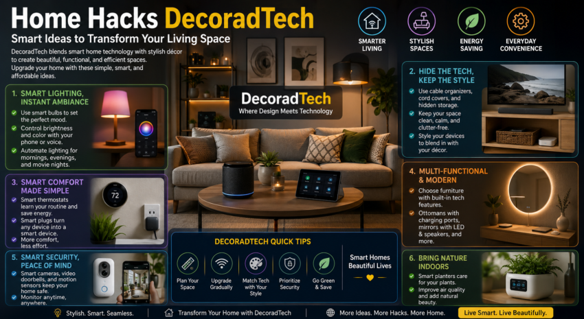 Home Hacks DecoradTech: Smart Ideas to Transform Your Living Space