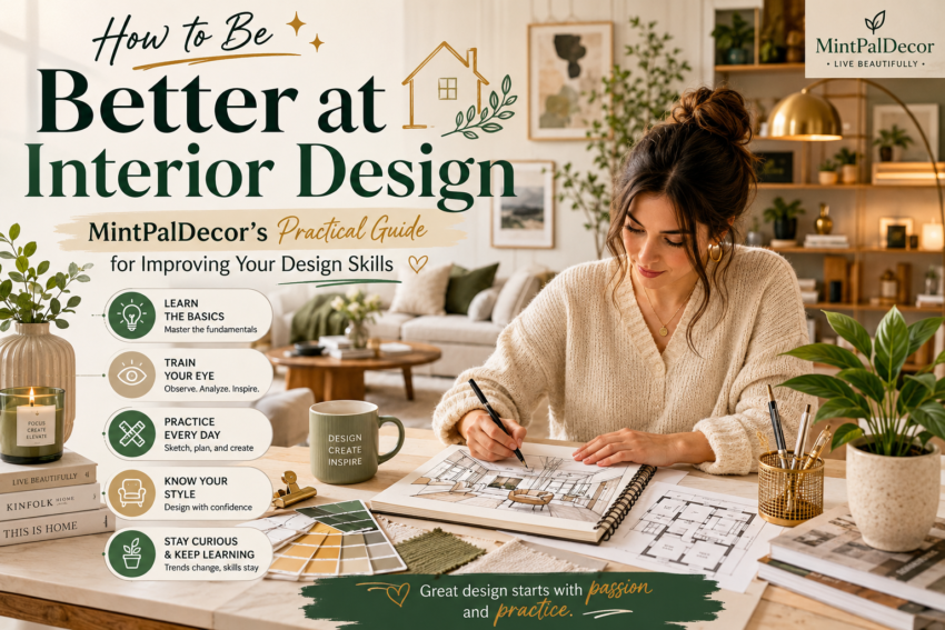 How to Be Better at Interior Design | MintPalDecor's Practical Guide for Improving Your Design Skills